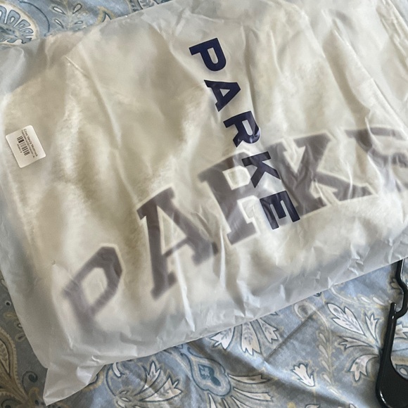 Parke Light Gray Sweatshirt Parke Varsity Mockneck - Picture 10 of 11